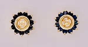 14K Yellow Gold Sapphire Earring Jackets.