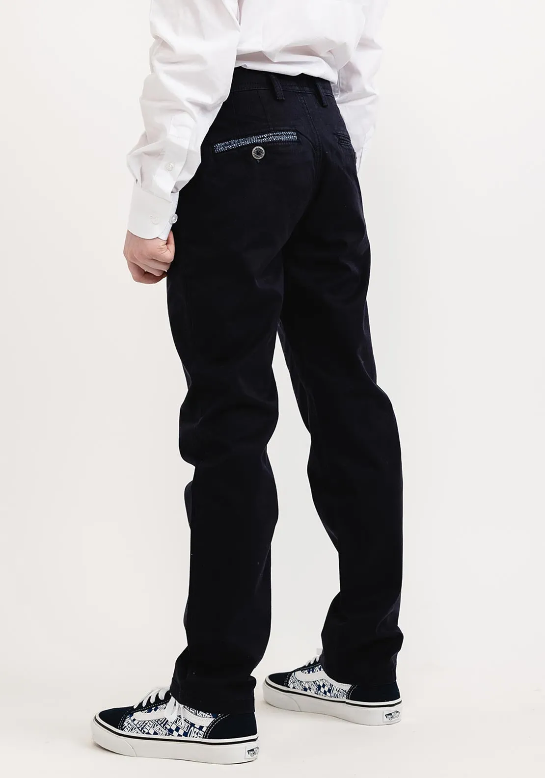 1880 Club Boys ISCO Chino Trousers, Navy