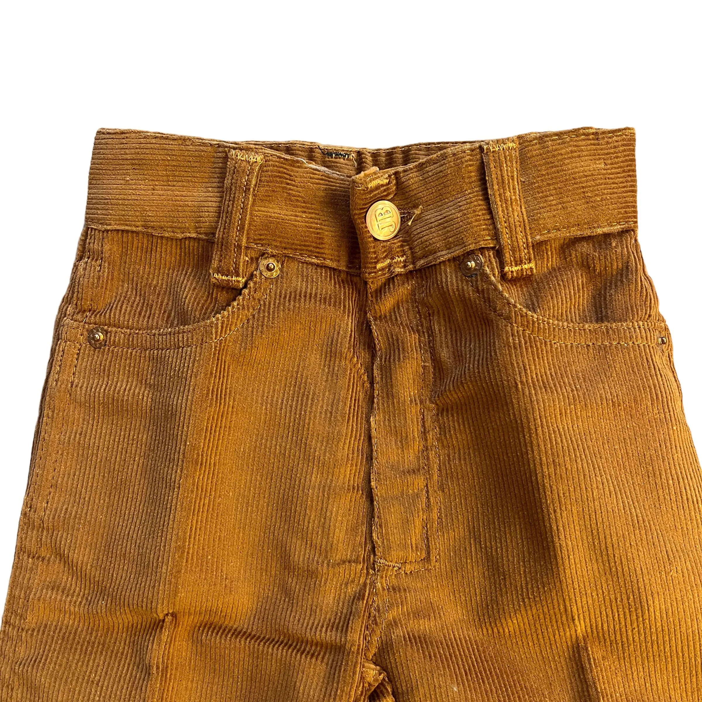 1970s Golden Brown Cord Trousers /  4-5Y