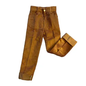 1970s Golden Brown Cord Trousers /  4-5Y