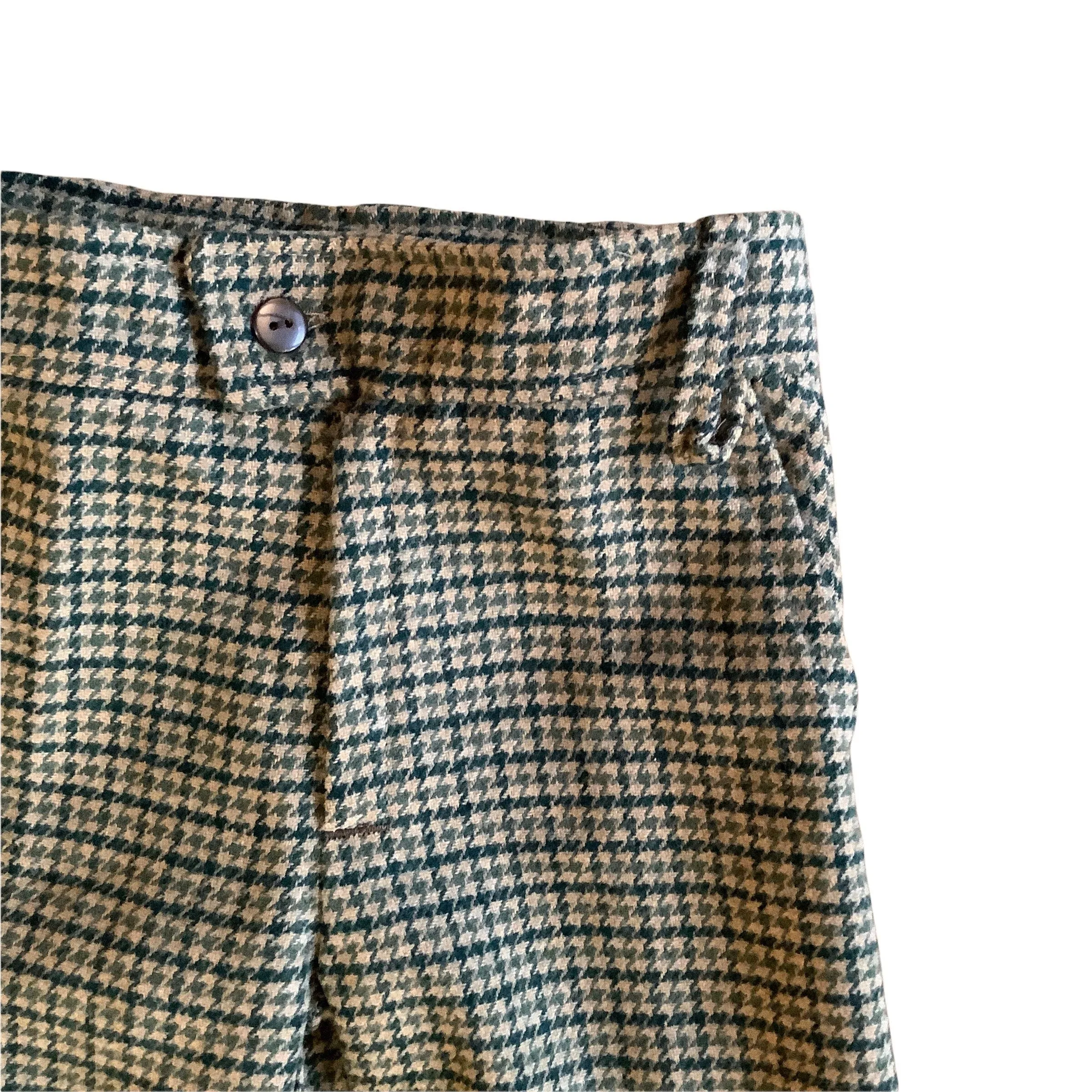 1970s  Houndstooth Flare Trousers /  12-18M