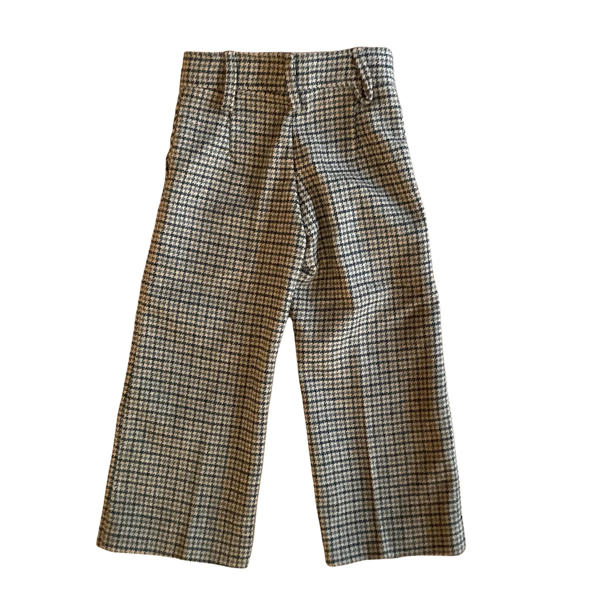 1970s  Houndstooth Flare Trousers /  12-18M