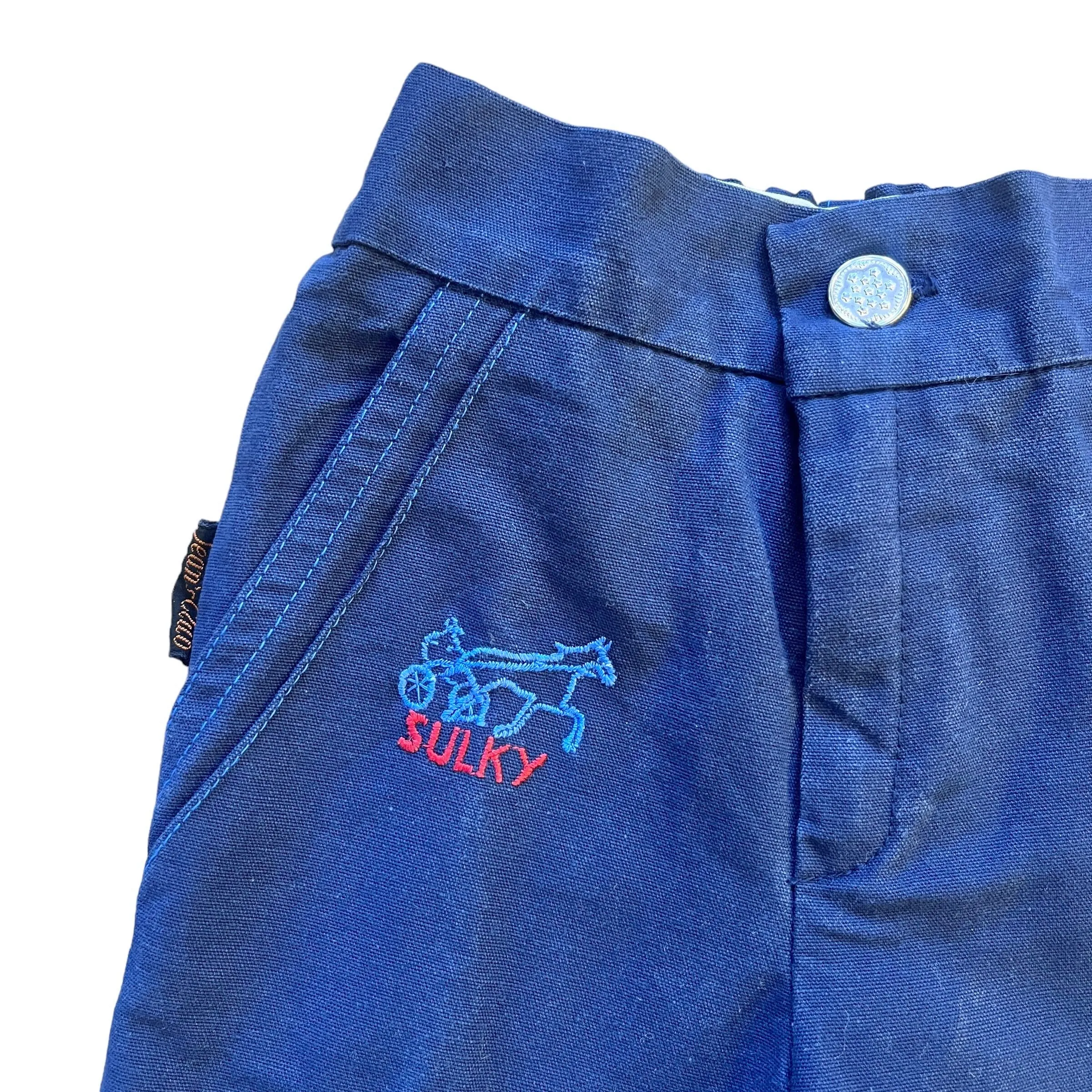 1970s Navy Trousers /  18-24M