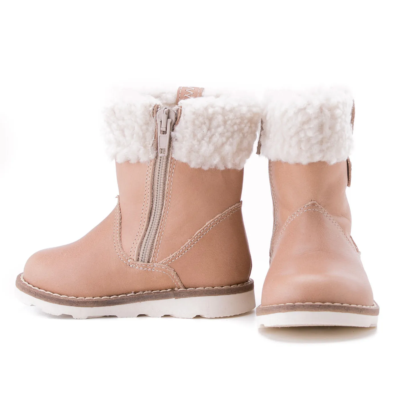 (2650-3) Emel beige winter boots