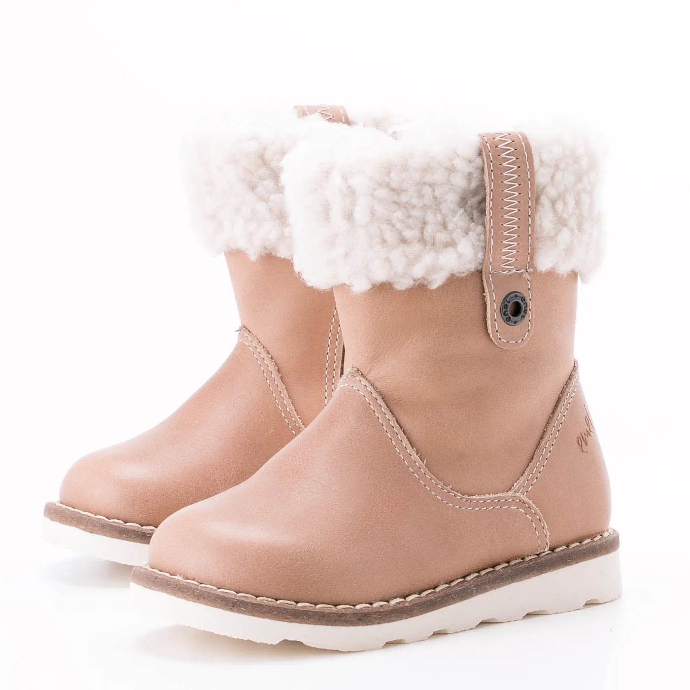 (2650-3) Emel beige winter boots