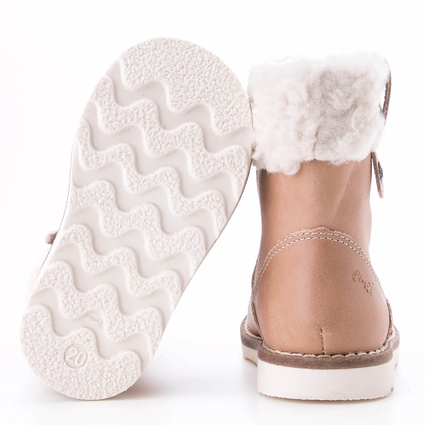 (2650-3) Emel beige winter boots