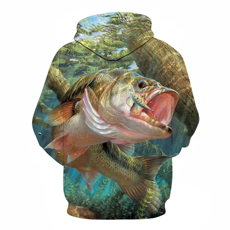 3D Tropical Fish Funny Hoodies For Fishinger Fisherman Men Women Long Sleeve Hoody Sweatshirts Hooded Streetwear Hip Hop Jackets