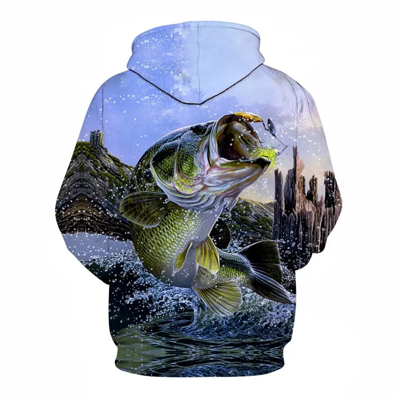 3D Tropical Fish Funny Hoodies For Fishinger Fisherman Men Women Long Sleeve Hoody Sweatshirts Hooded Streetwear Hip Hop Jackets