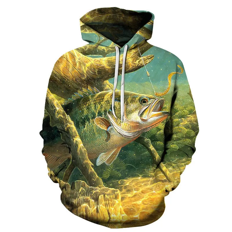 3D Tropical Fish Funny Hoodies For Fishinger Fisherman Men Women Long Sleeve Hoody Sweatshirts Hooded Streetwear Hip Hop Jackets