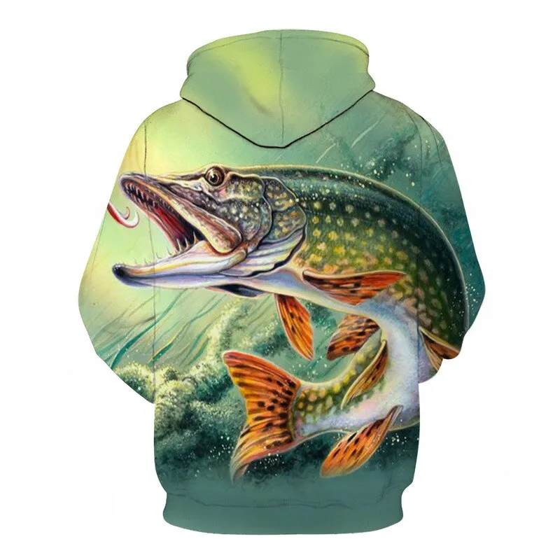 3D Tropical Fish Funny Hoodies For Fishinger Fisherman Men Women Long Sleeve Hoody Sweatshirts Hooded Streetwear Hip Hop Jackets