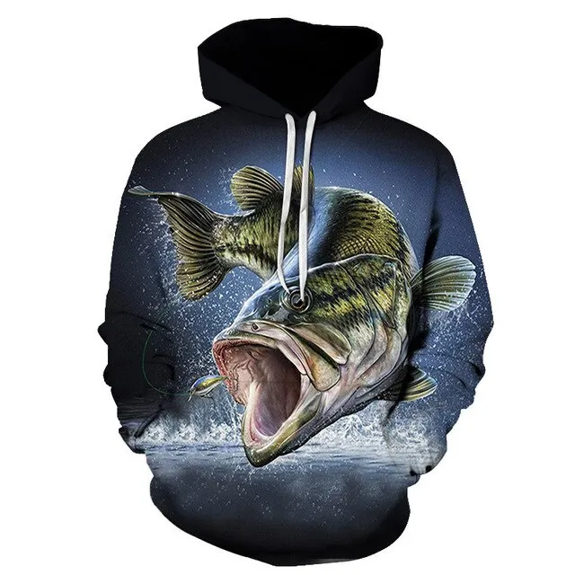 3D Tropical Fish Funny Hoodies For Fishinger Fisherman Men Women Long Sleeve Hoody Sweatshirts Hooded Streetwear Hip Hop Jackets