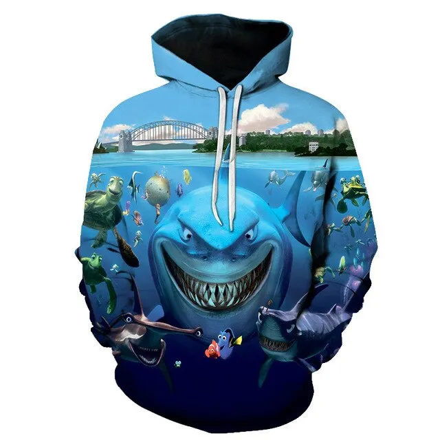 3D Tropical Fish Funny Hoodies For Fishinger Fisherman Men Women Long Sleeve Hoody Sweatshirts Hooded Streetwear Hip Hop Jackets