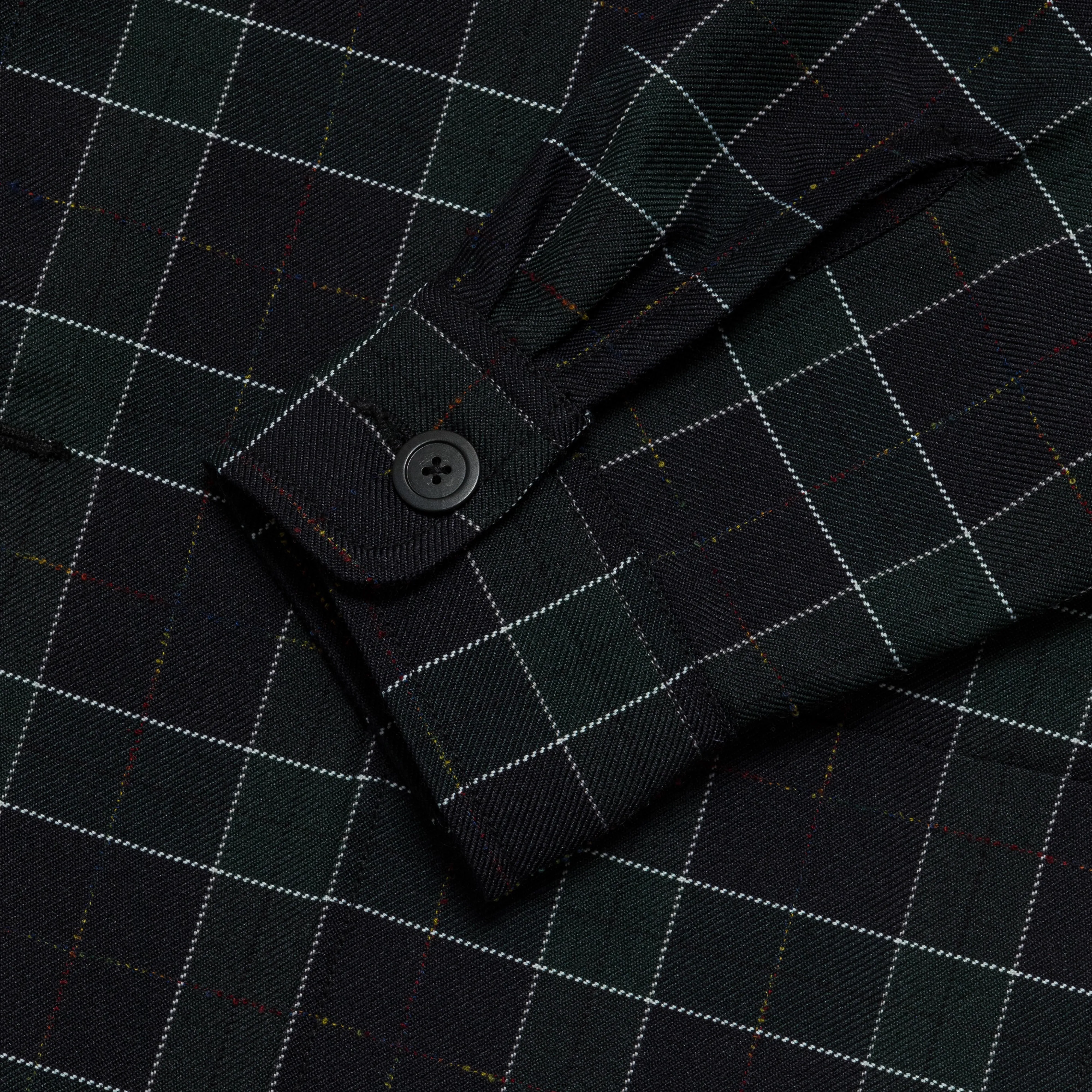 4 Button Jacket Wool PE - Navy Check