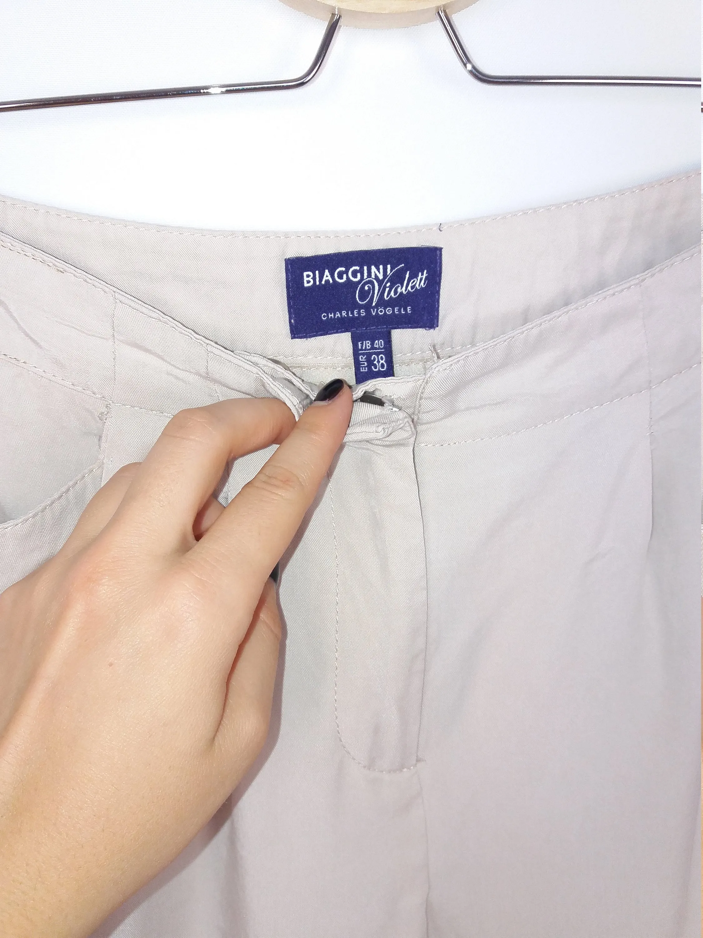 90's BIAGGINI Soft Viscose Casual Trousers - size S-M