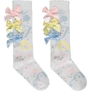 A DEE - Virginia Tennis Club Knee High Socks - White