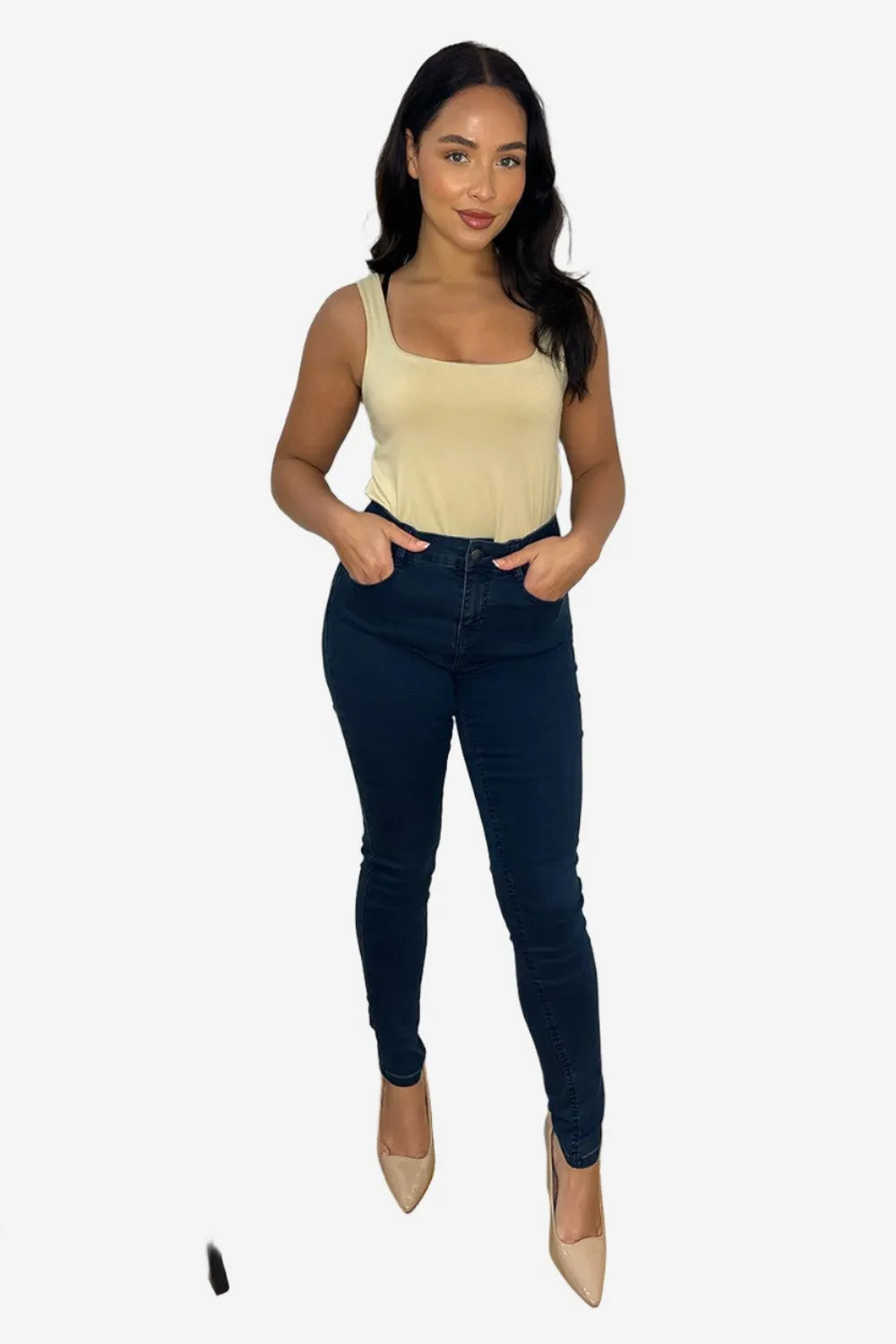 All Navy Skinny Jeans