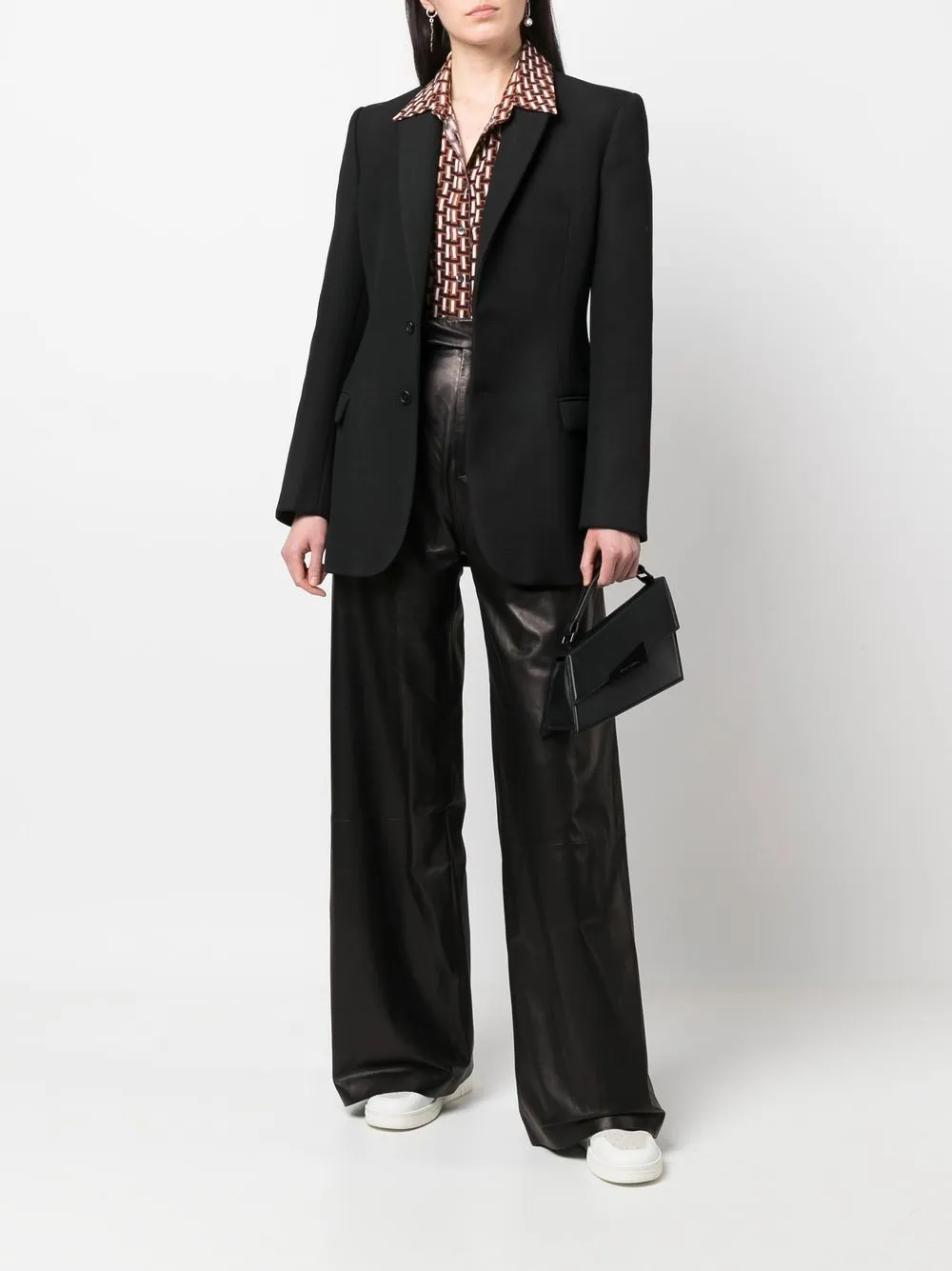 AMIRI High-Waisted Leather Wide-Leg Trousers