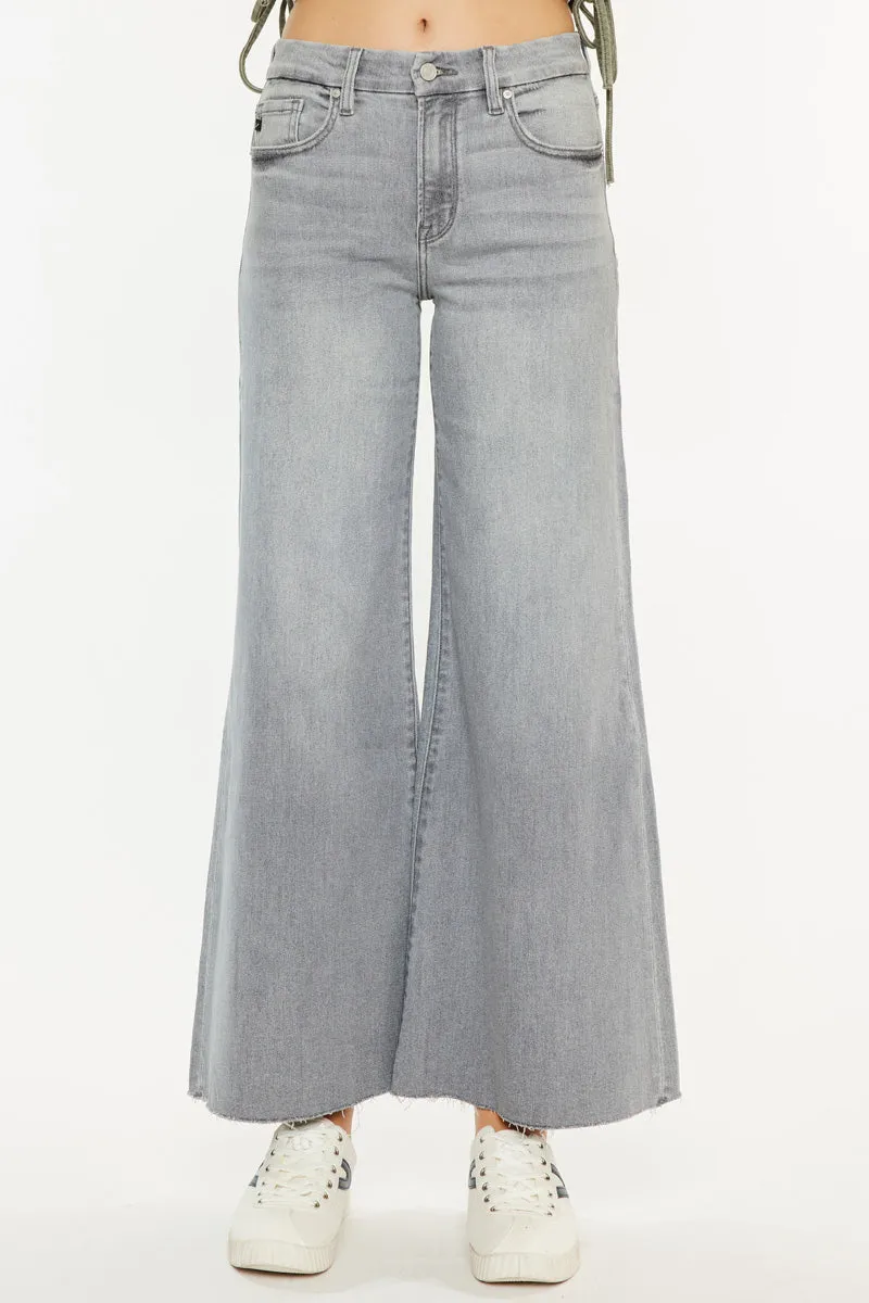 Bada High Rise Cropped Palazzo Jeans