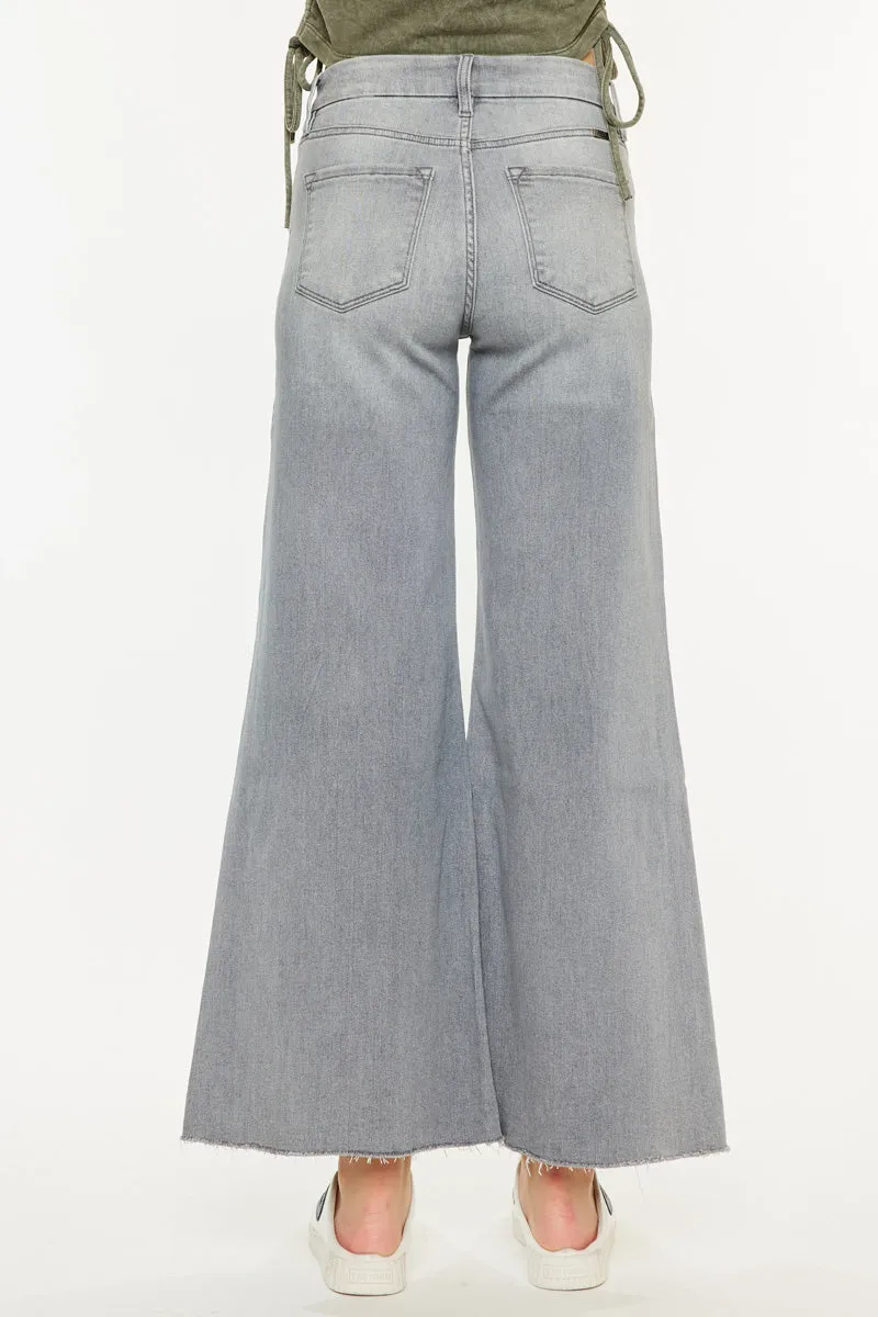 Bada High Rise Cropped Palazzo Jeans