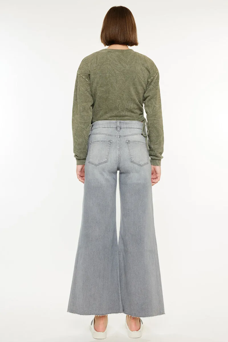 Bada High Rise Cropped Palazzo Jeans