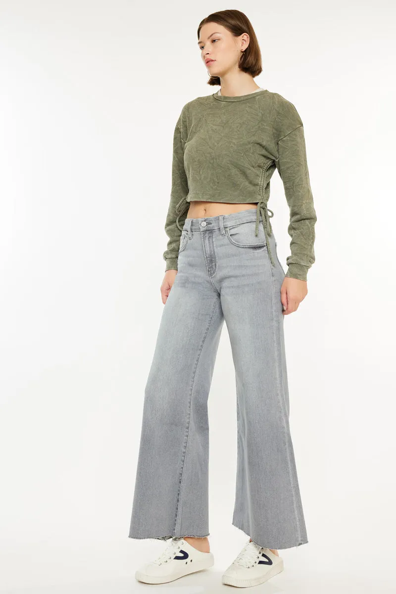 Bada High Rise Cropped Palazzo Jeans