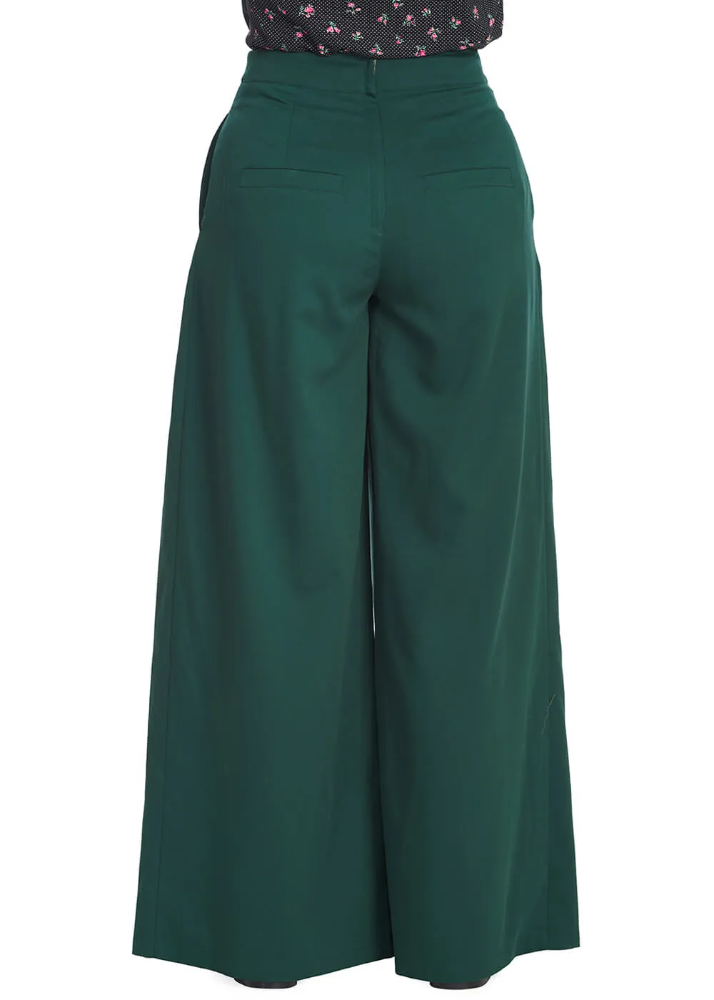 Banned Diamond 40's Palazzo Trousers Green