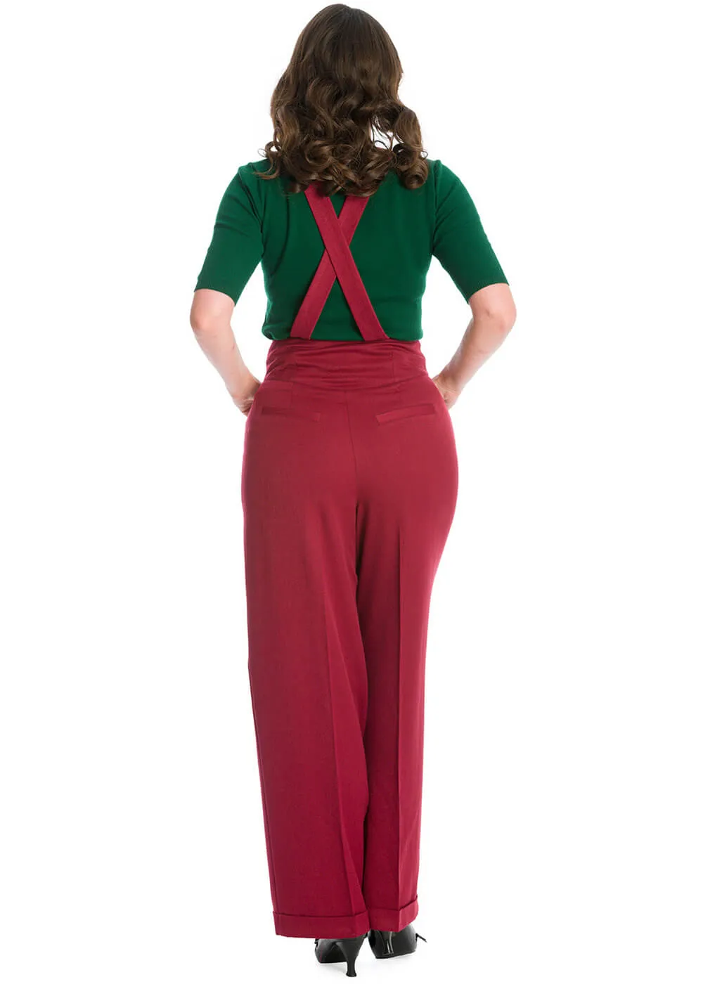 Banned Her Favorites 40's Trousers Burgundy