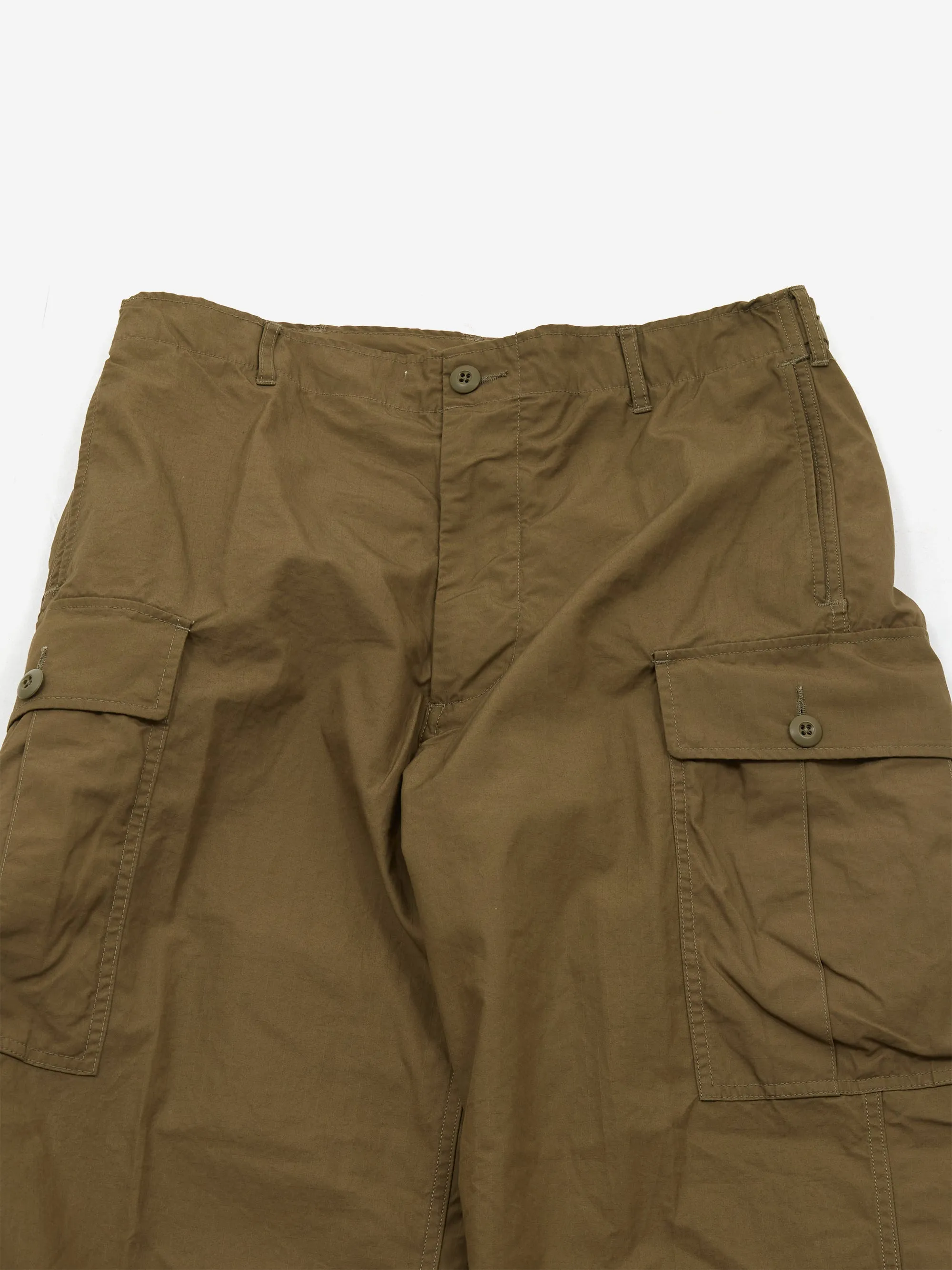 Beams Plus Mil 6 Pocket 80/3 Ripstop Trousers - Olive