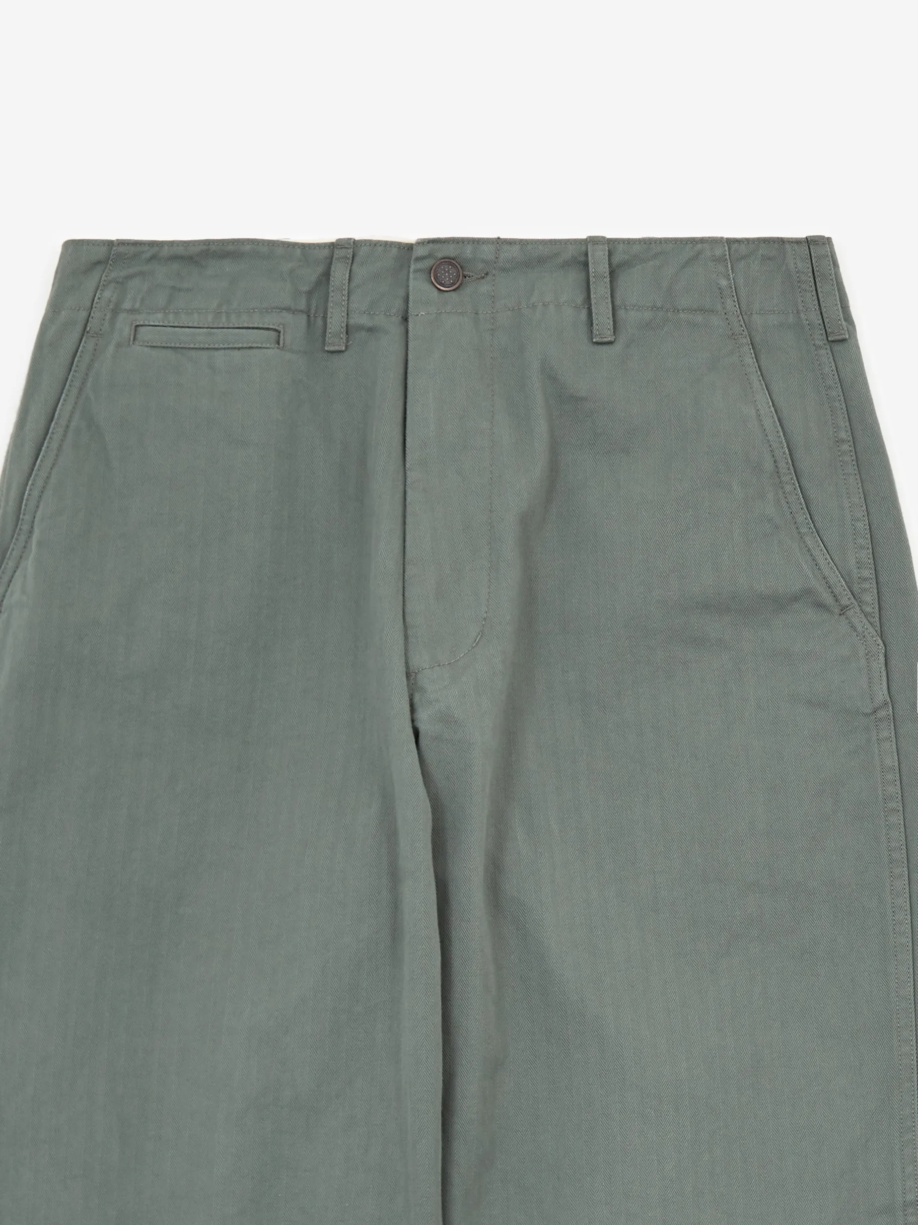 Beams Plus MIL Trousers Herringbone - Sage