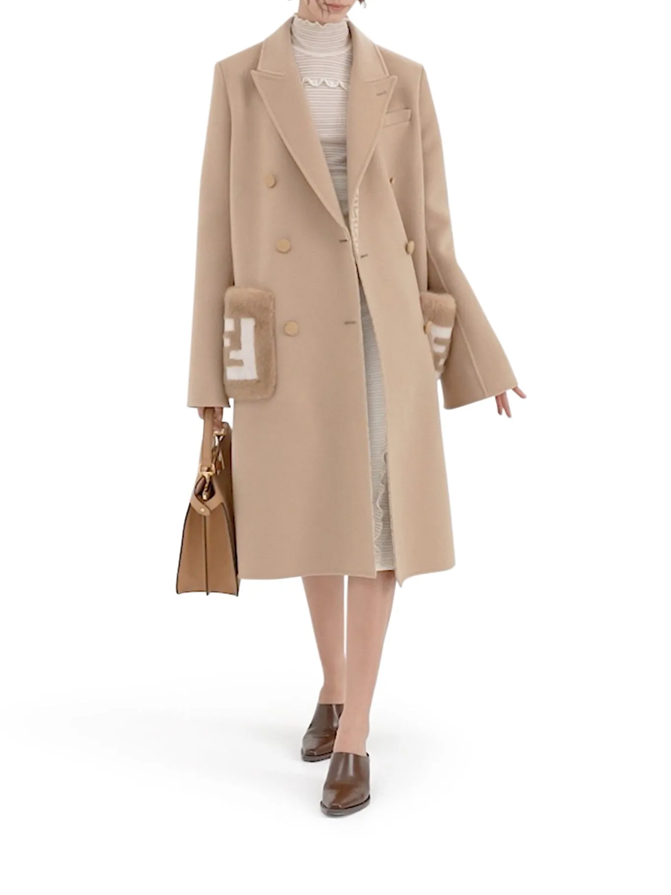 Beige wool coat