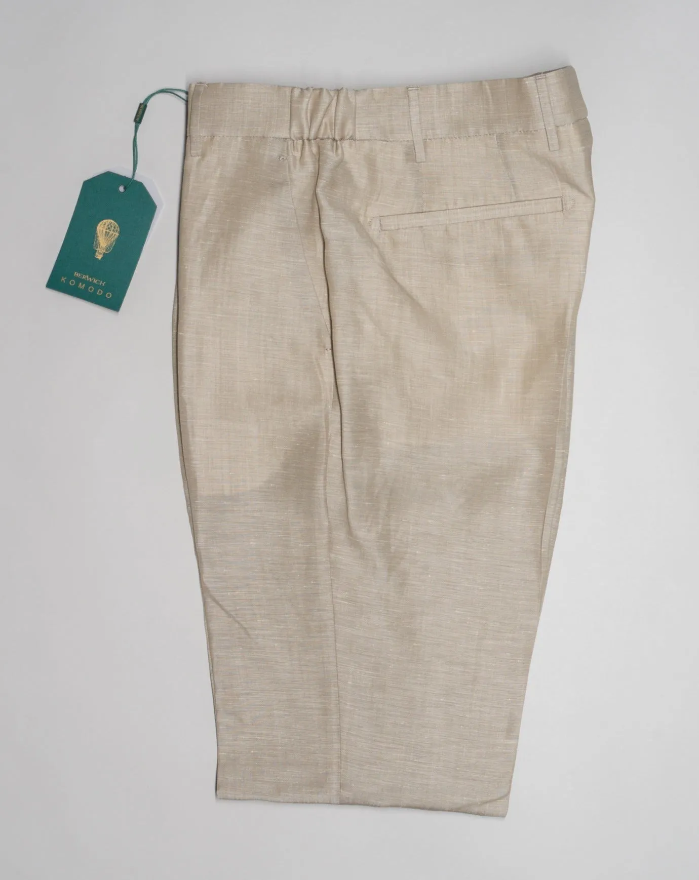 Berwich Morello Elax Wool & Linen Trousers / Desert