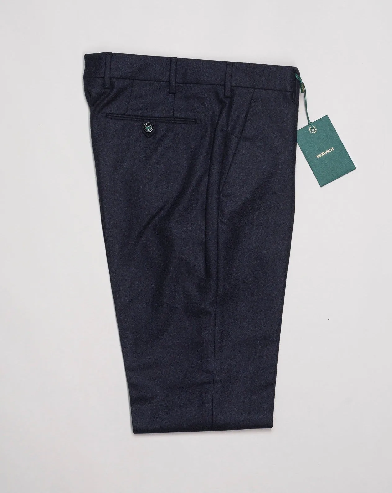 Berwich Morello VBC Flannel Trousers / Navy