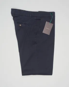 Berwich Sauma 20th Anniversary Herringbone Cotton Trousers / Navy