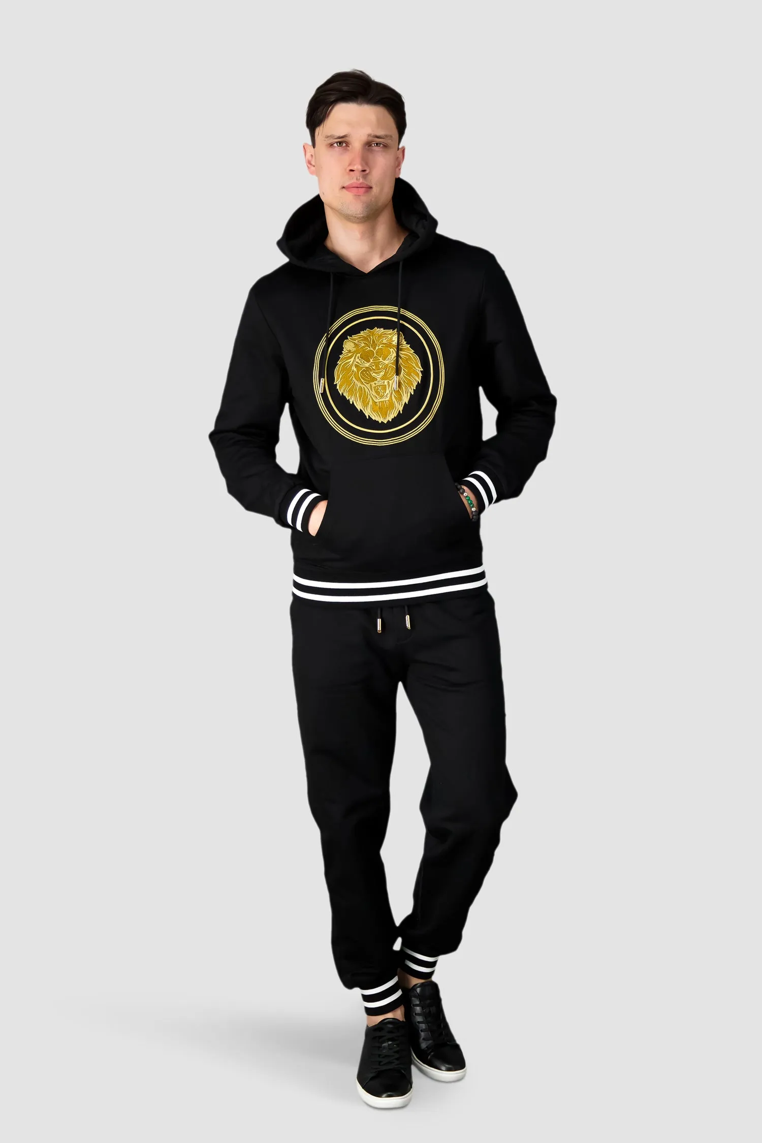 Billionaire Black/Gold Crest Jogging Trousers