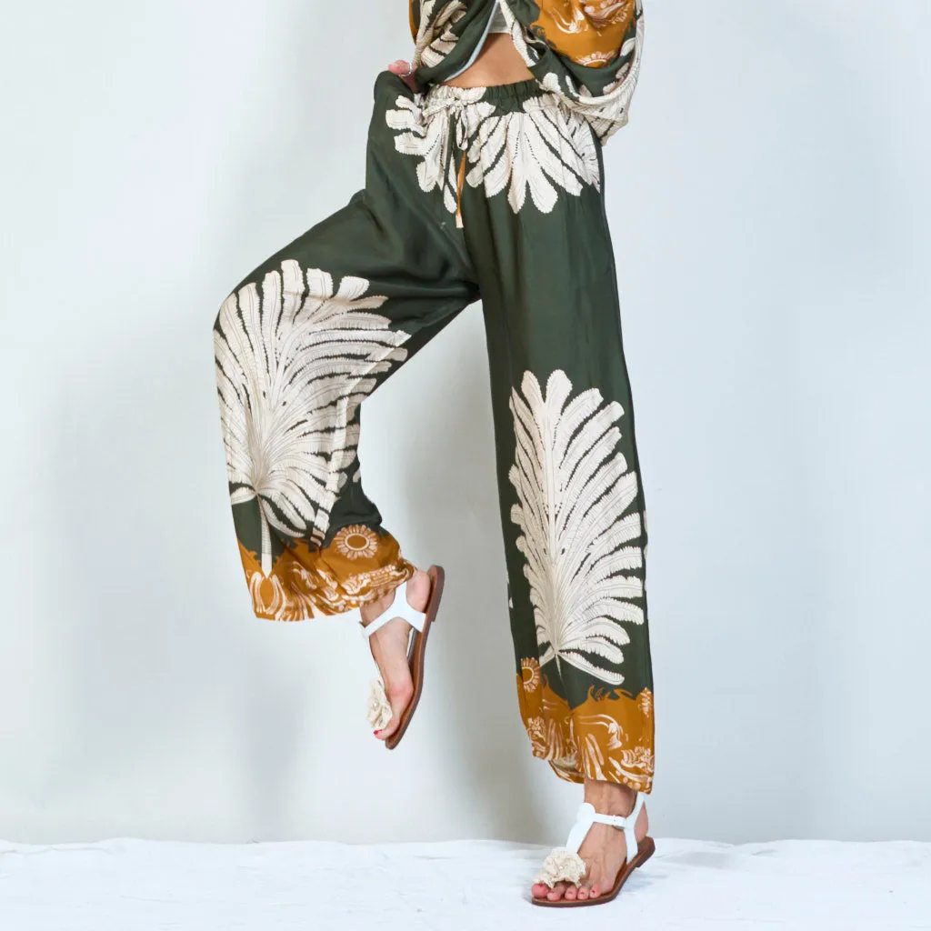 Boho chic wide-leg trousers wholesale