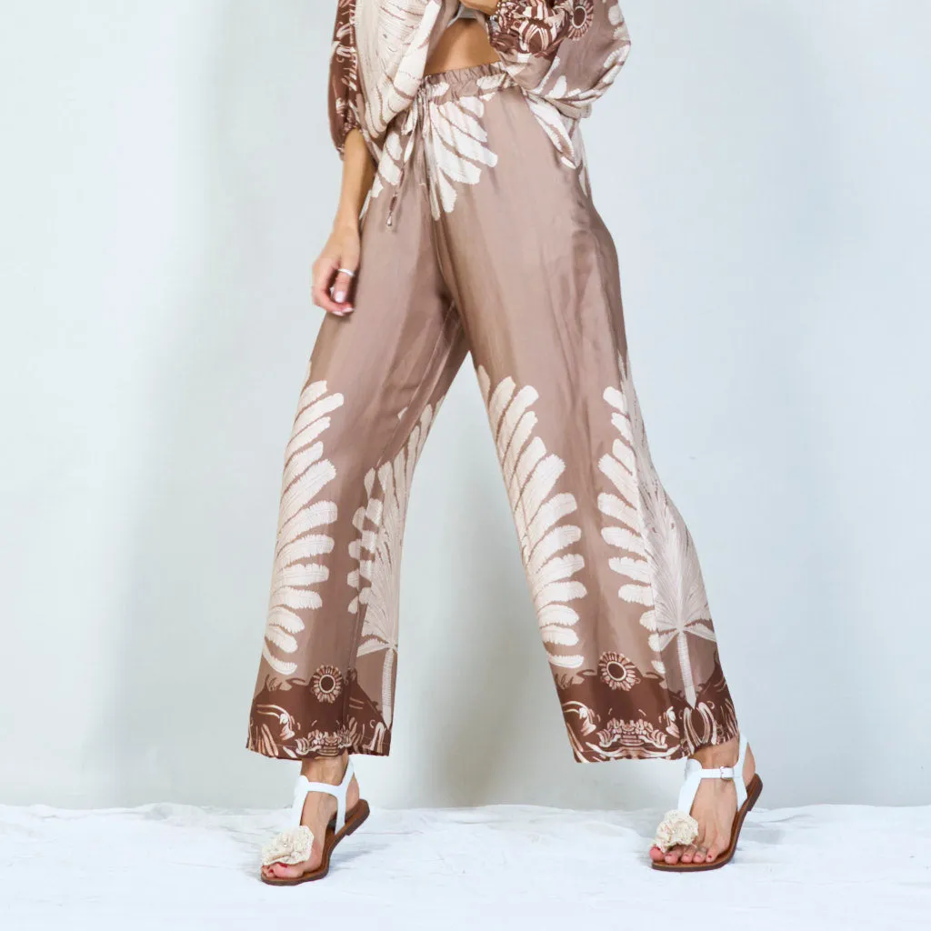 Boho chic wide-leg trousers wholesale