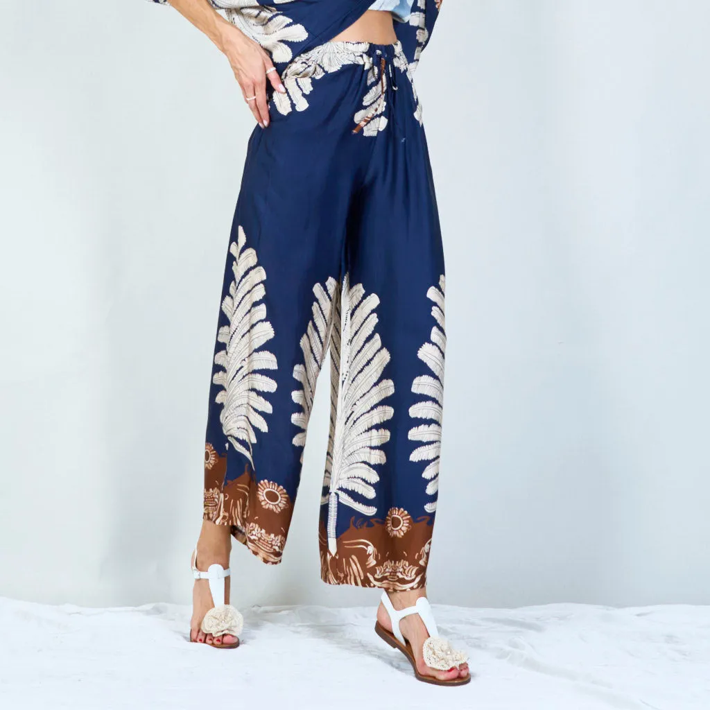 Boho chic wide-leg trousers wholesale