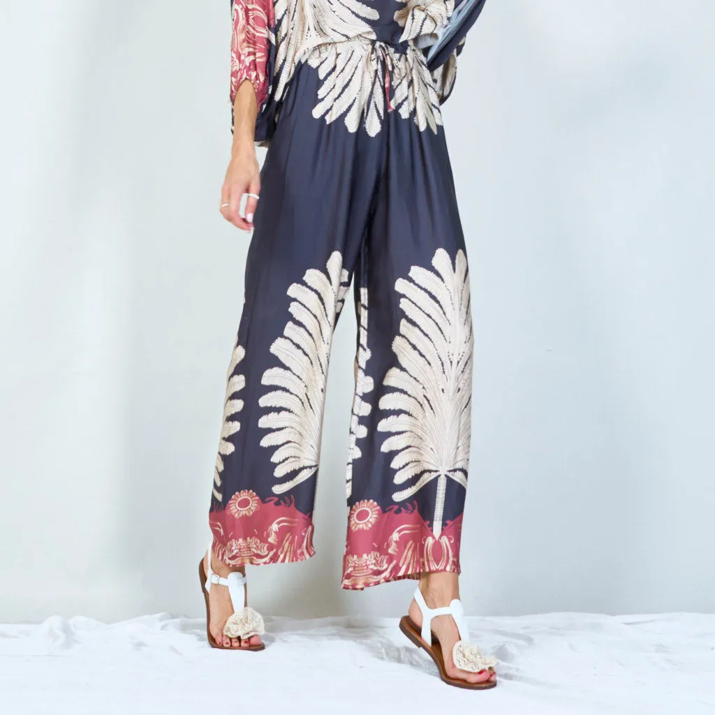 Boho chic wide-leg trousers wholesale