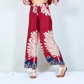 Boho chic wide-leg trousers wholesale