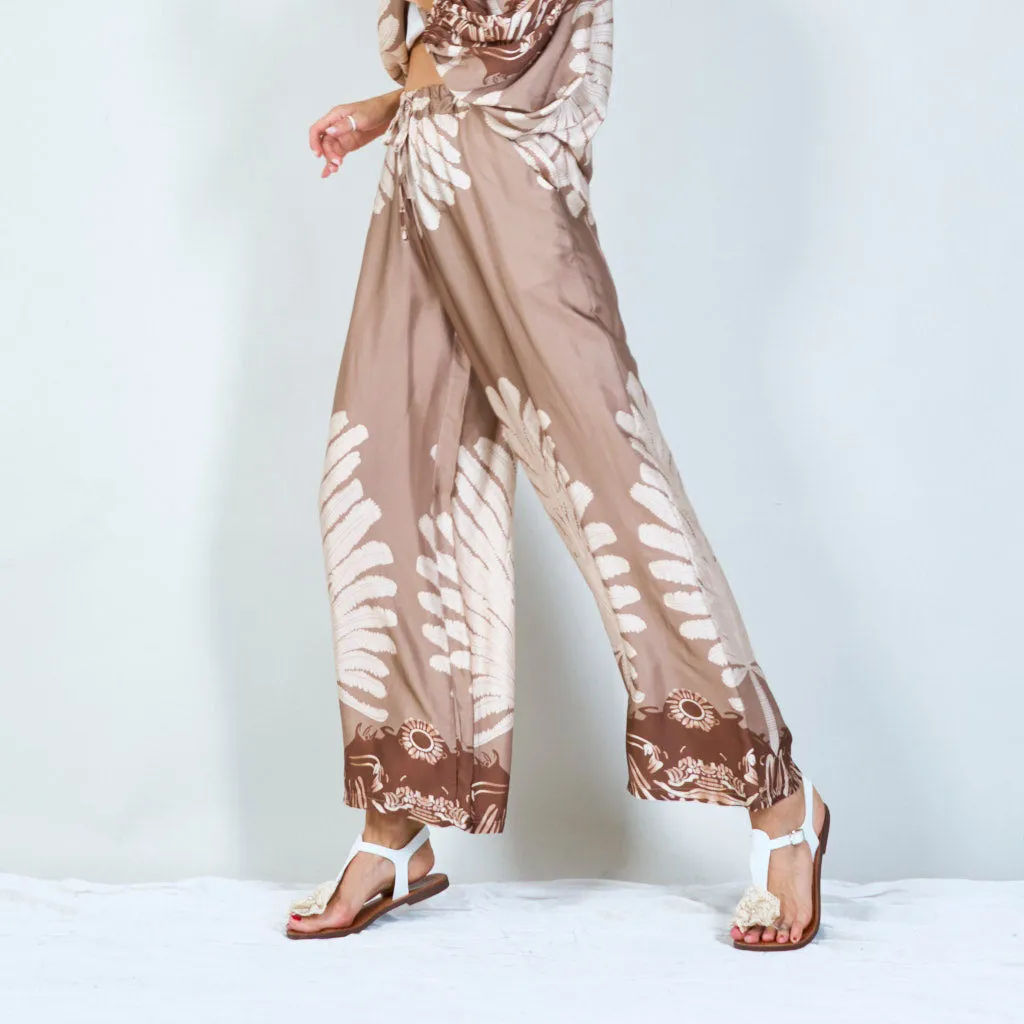 Boho chic wide-leg trousers wholesale