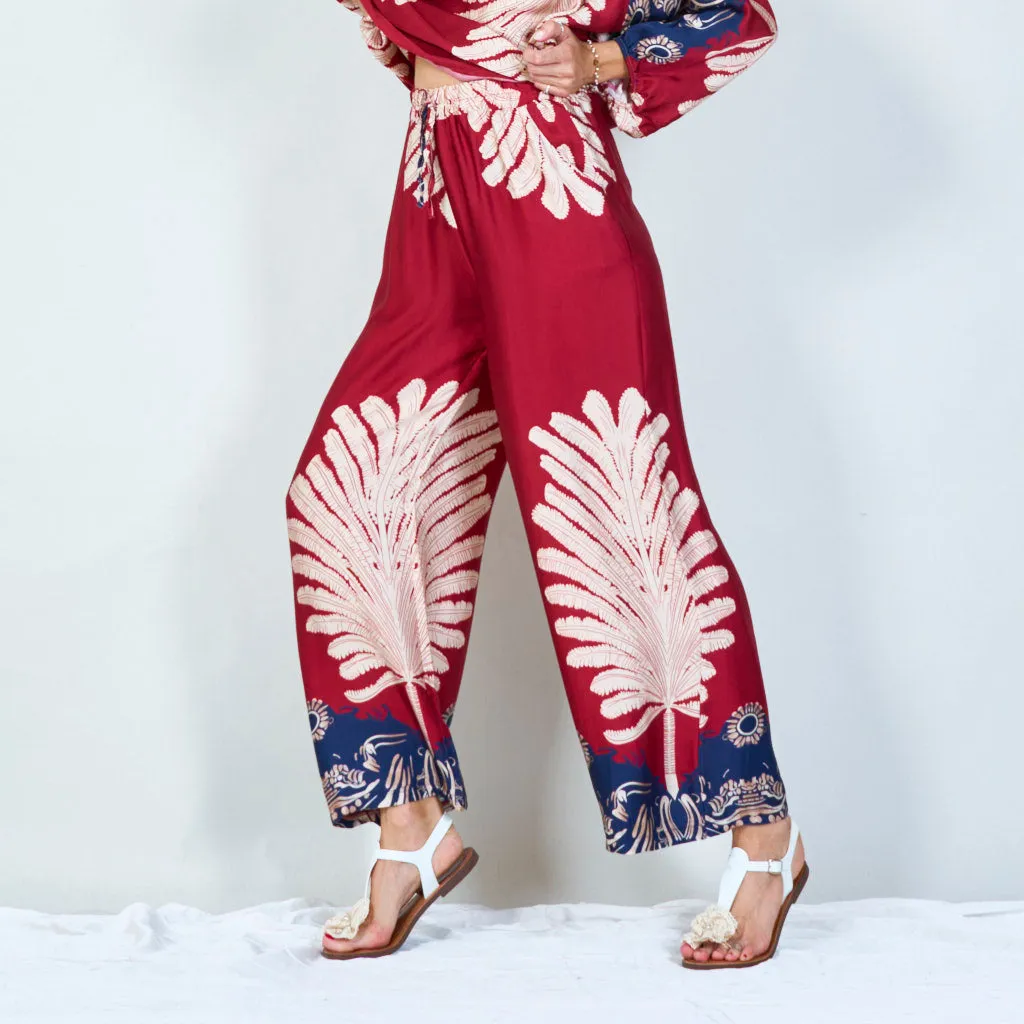 Boho chic wide-leg trousers wholesale