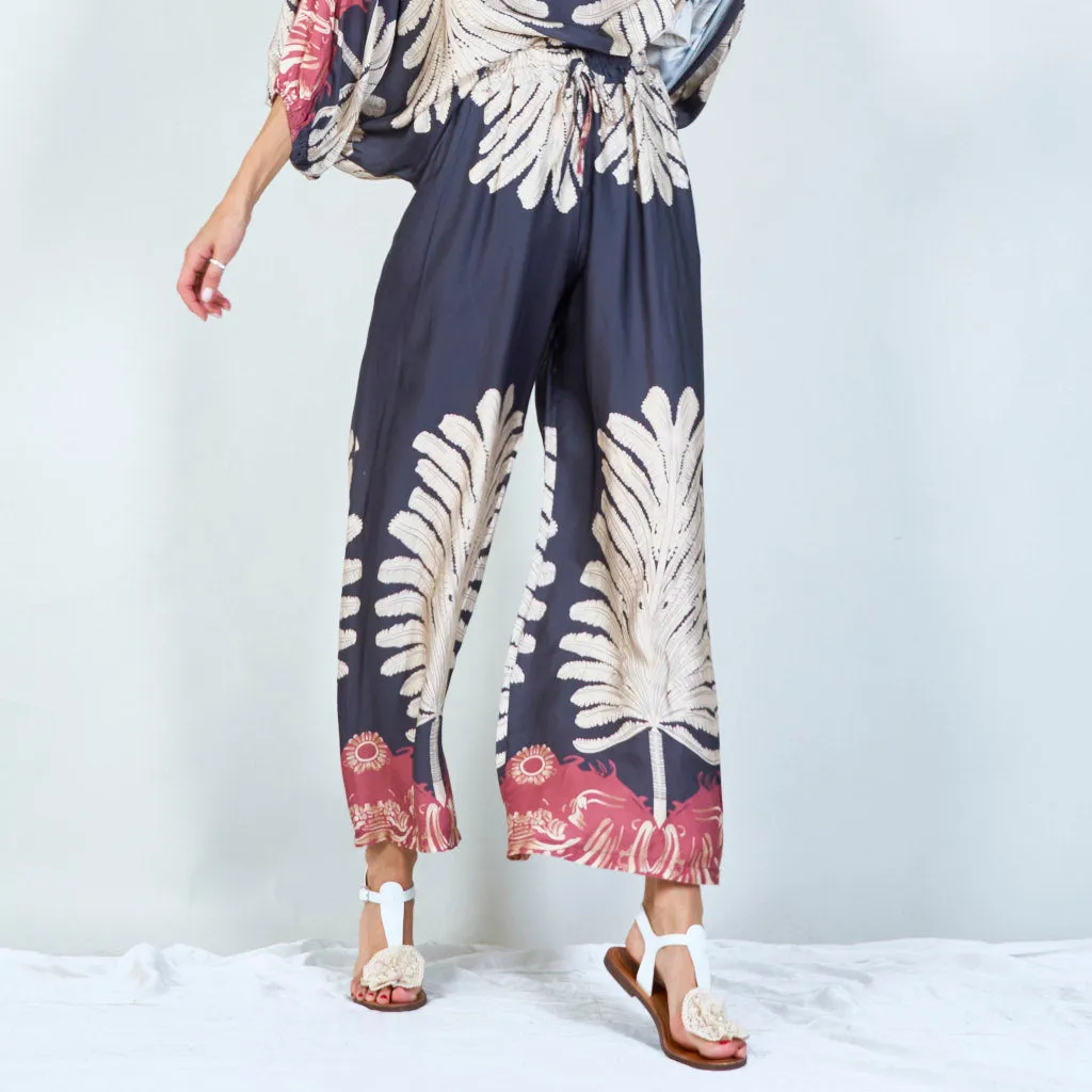 Boho chic wide-leg trousers wholesale