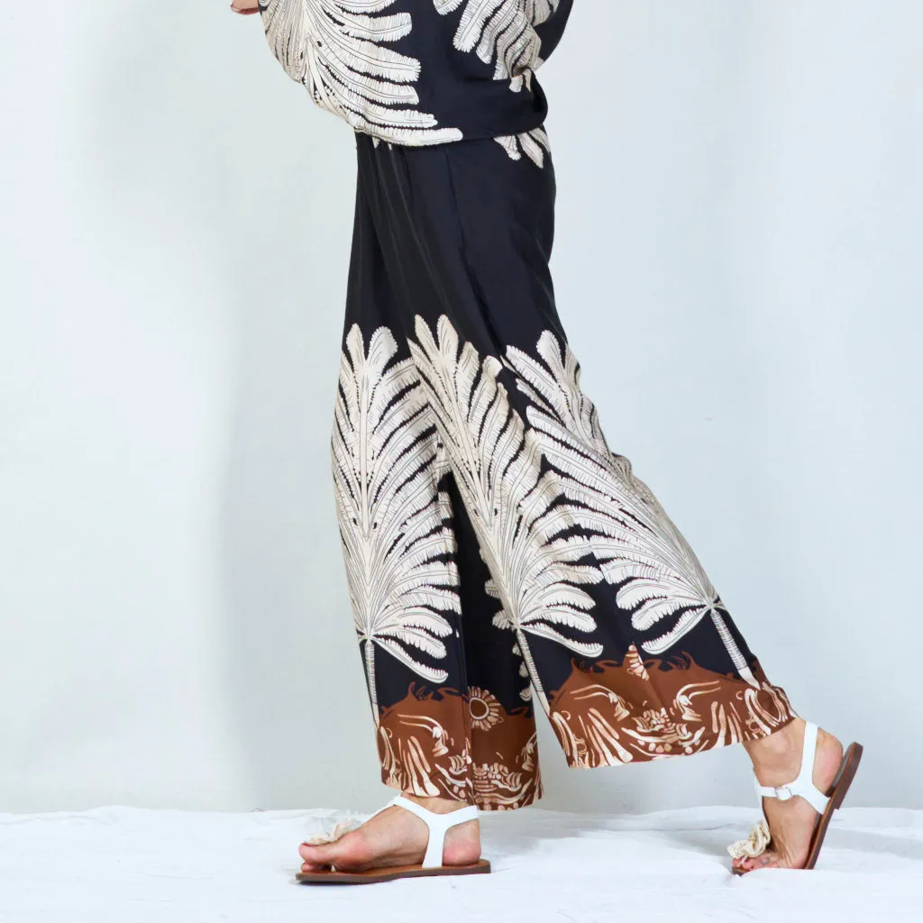 Boho chic wide-leg trousers wholesale