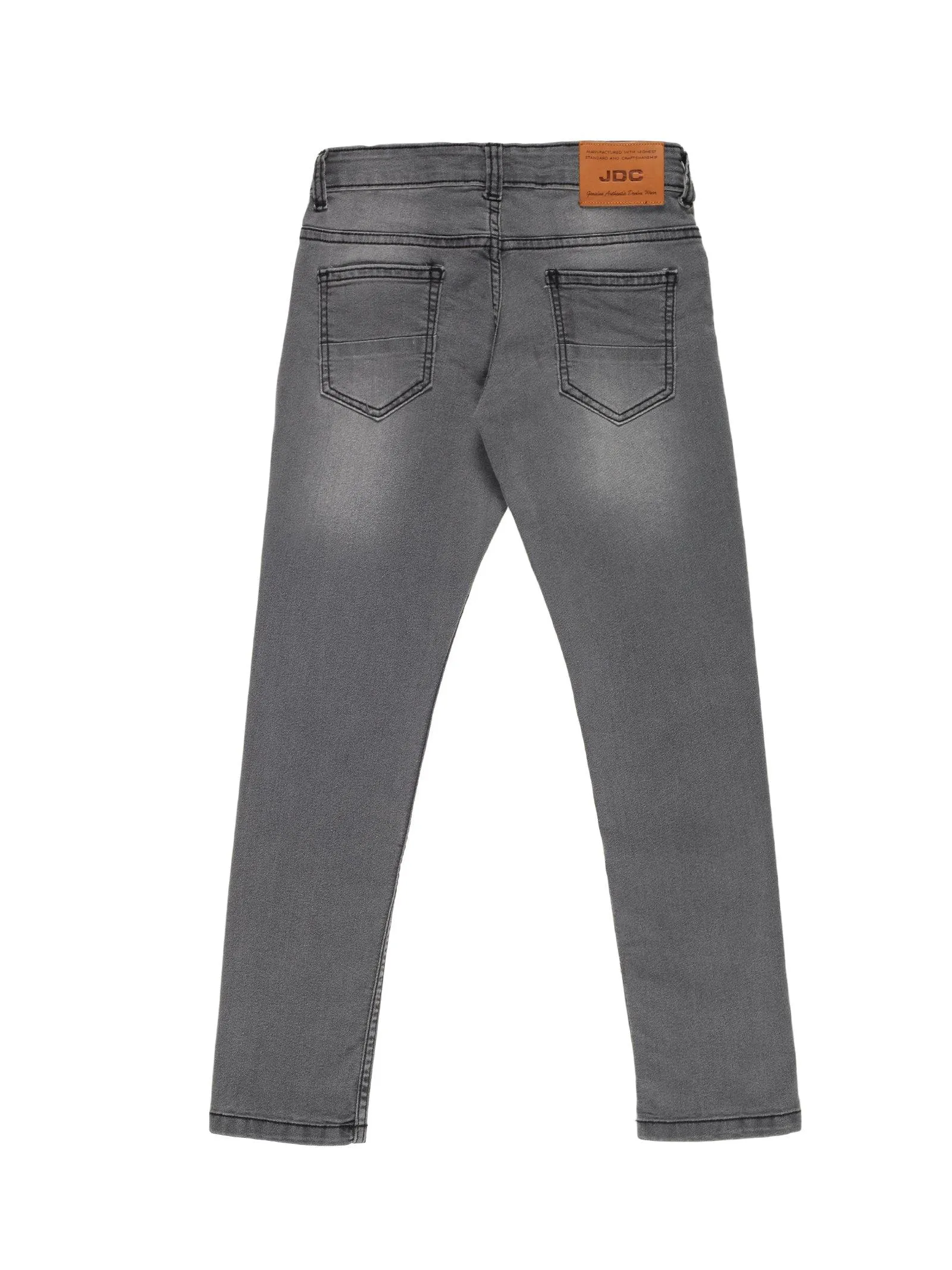 BOY'S GREY WASHED REGULAR FIT JEANS