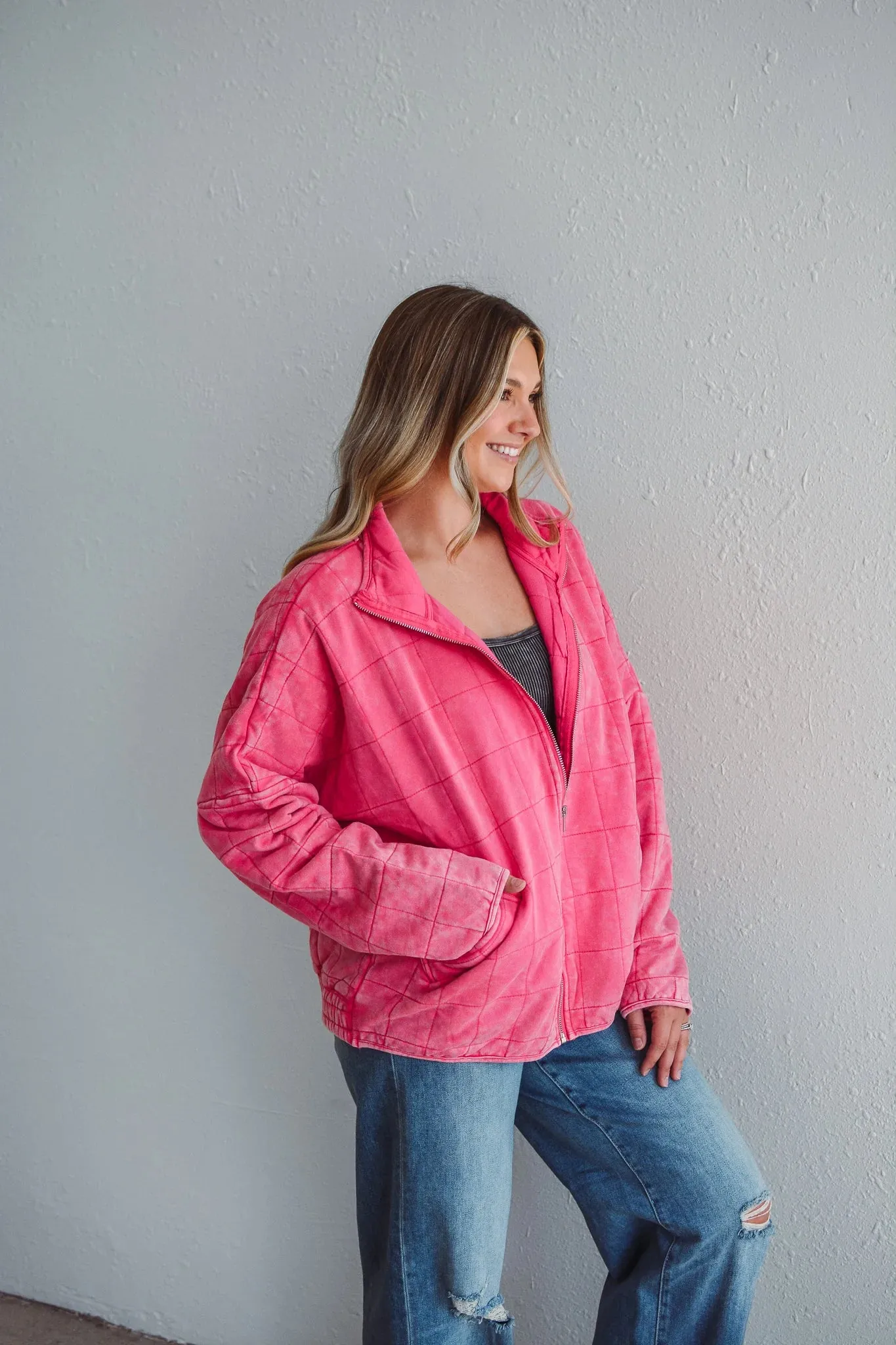 Brooke Quilted Coat - Bubblegum