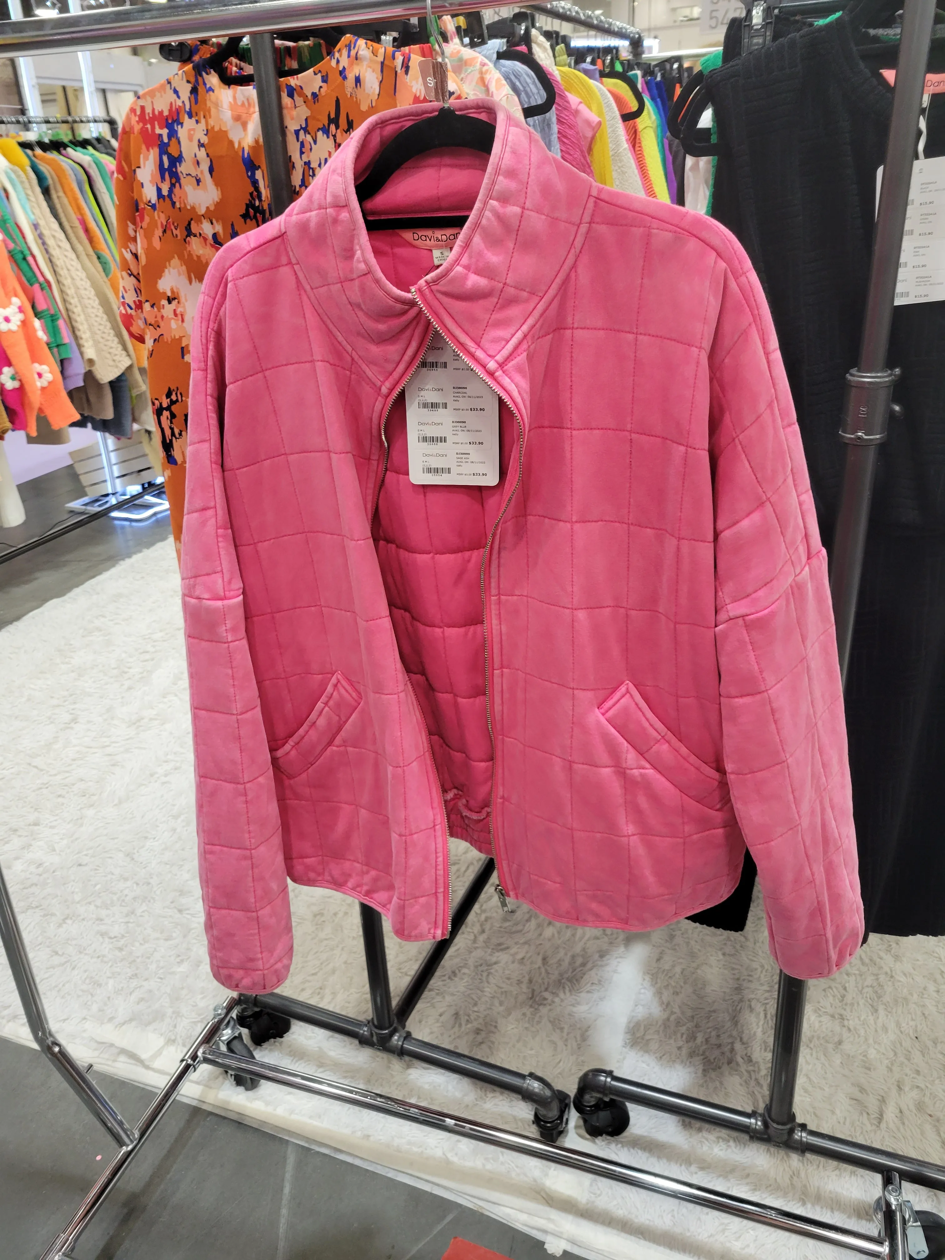 Brooke Quilted Coat - Bubblegum