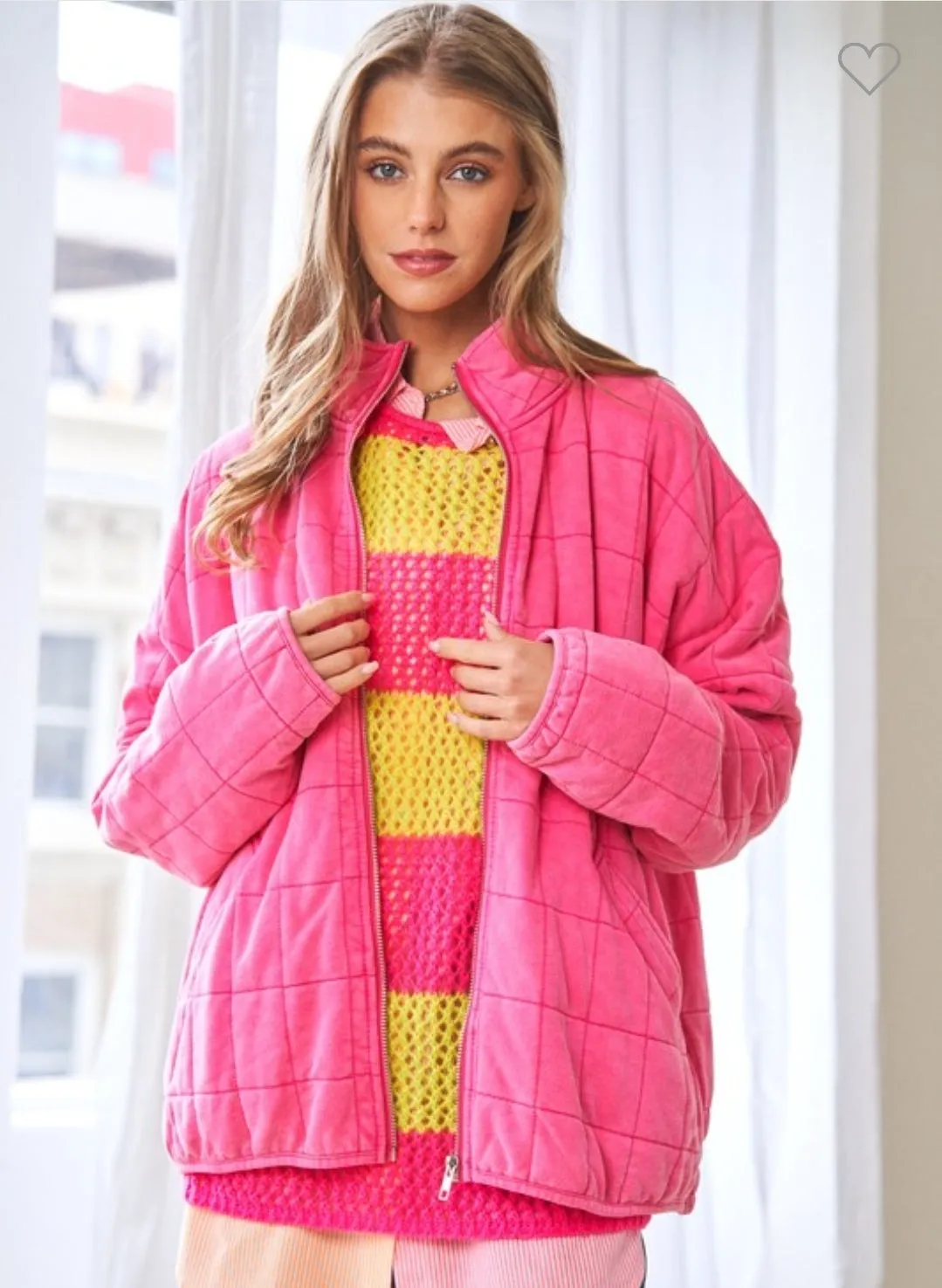 Brooke Quilted Coat - Bubblegum