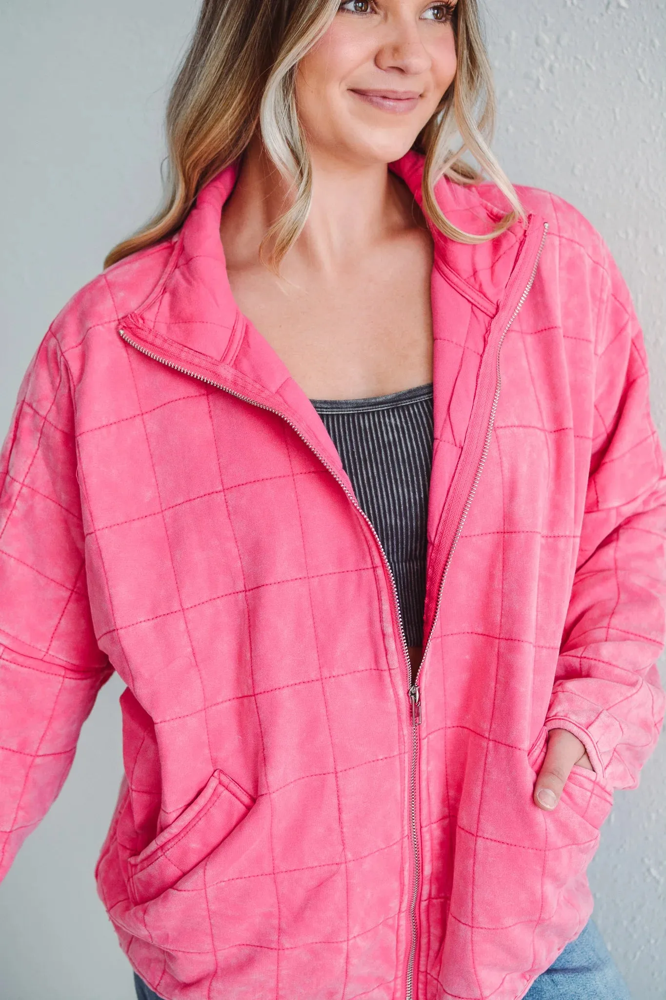 Brooke Quilted Coat - Bubblegum