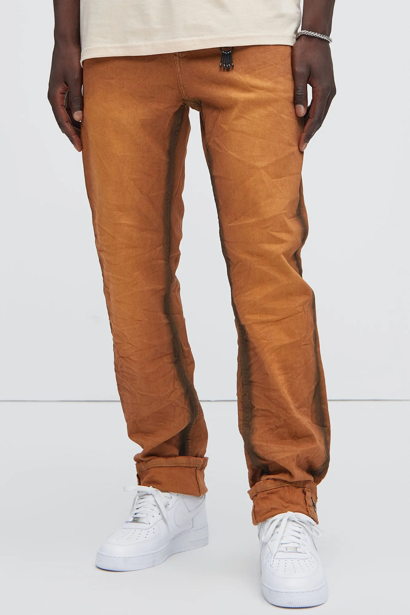 Burn Up Straight Jeans - Brown