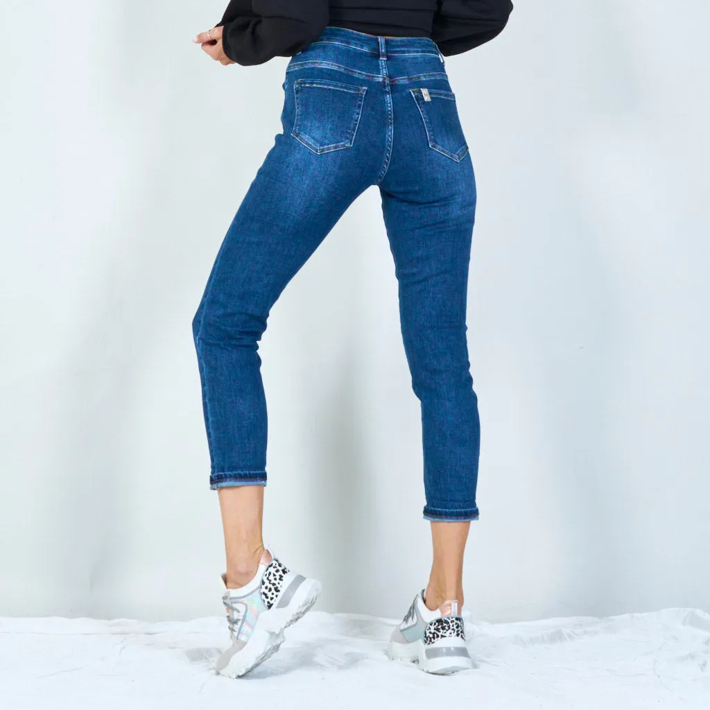 Classic cuffed ankle jeans wholesale